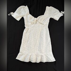 Boohoo white cotton dress